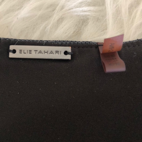 Elie Tahari Gray black piping dress - Picture 6 of 7